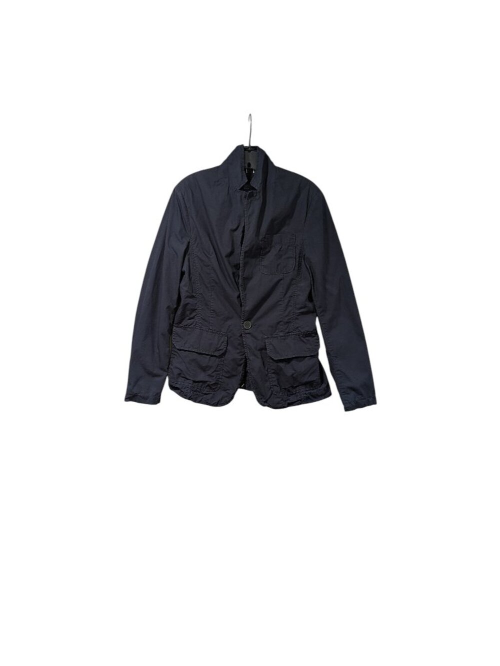 Bershka Passport Navy Blue Unstructured Travel Blazer Utility Jacket Functional